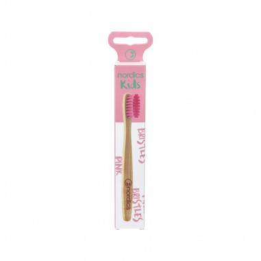 Raspall de dents nens rosa Bambú Nordics