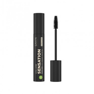 La Máscara Pestañas Volumen Sensation 01 Black Sante te ofrece color negro intenso a base de pigmentos
puros y naturales