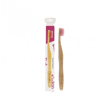Raspall de dents rosa amb mànec de...