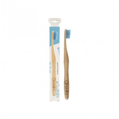 Cepillo de dientes azul con mango de...