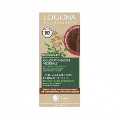 Caja del Colorante vegetal castaño marrón Logona