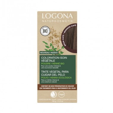 Caja del Colorante vegetal castaño café Logona
