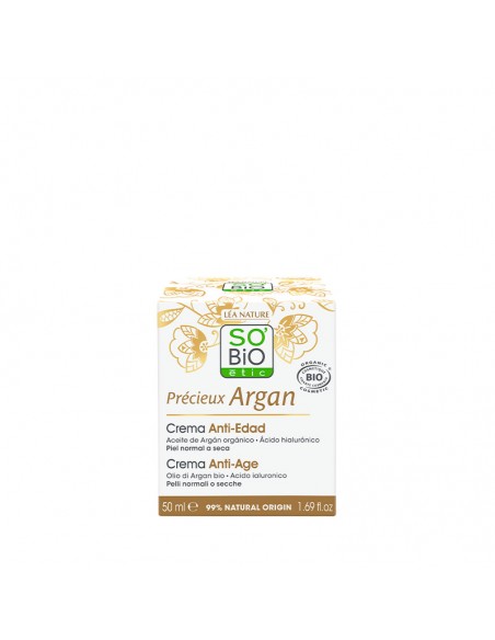 Crema antiedat de dia argània Bio i àcid hialurònic SO'BiO étic
