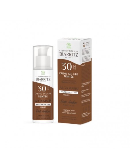 Protecció solar facial amb color Amber SPF 30 Laboratoires de Biarritz