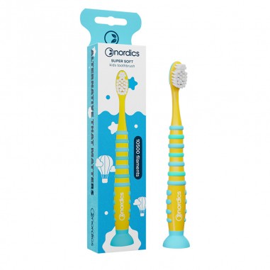 Cepillo dental niños 10.500 cohete amarillo Nordics