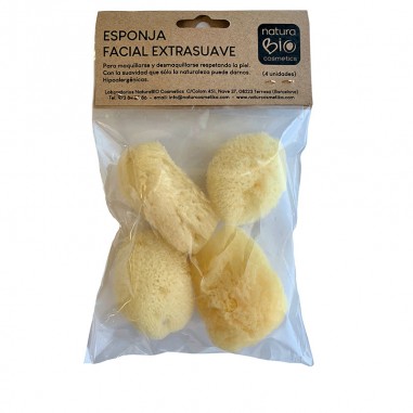 Esponja facial 4uds NaturaSPA Cosmetics