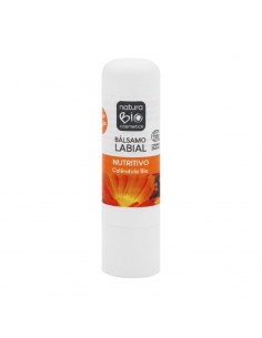 Bálsamo labial nutritivo caléndula NaturaBIO Cosmetics. Suaviza, nutre la piel de los labios. 
Con aroma a vainilla.