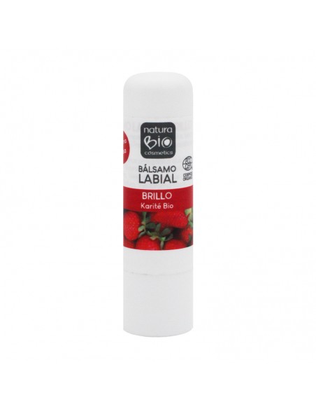 Bálsamo labial brillo karite fresa NaturaBIO Cosmetics