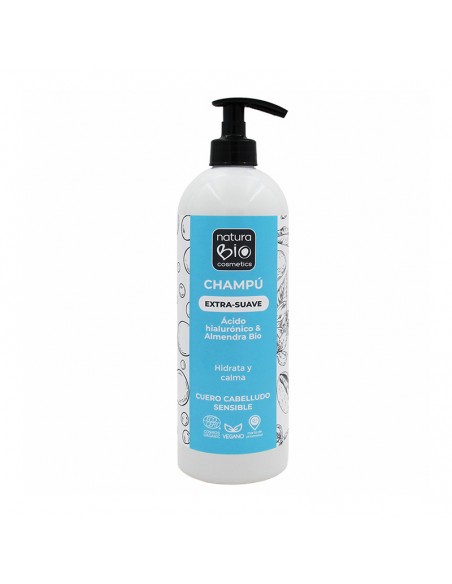 Champú extra suave ácido hialurónico & almendras Bio 740ml NaturaBIO Cosmetics