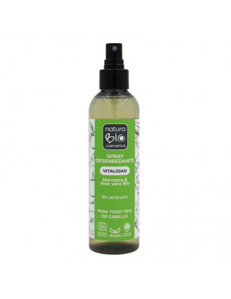 Spray desenredante Vitalidad aloe manzana NaturaBIO Cosmetics