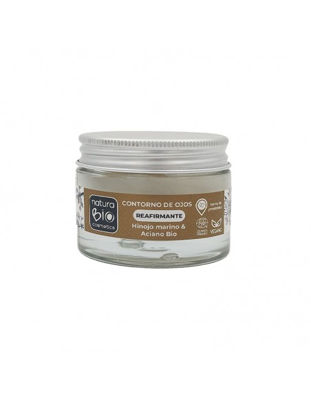 Contorno ojos natural reafirmante de NaturaBIO Cosmetics, marca de cosmética Bio certificada.
