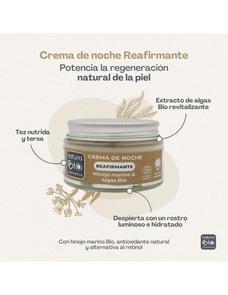 Crema de nit reafirmant fonoll 50 ml NaturaBIO Cosmetics