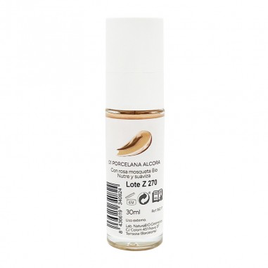 Dorso del Maquillaje fluido 01 porcelana Alcora NaturaBIO Cosmetics