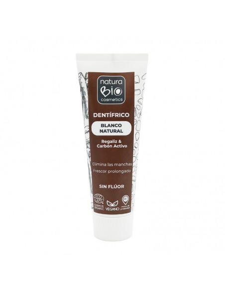 Pasta de dents blanc natural Regalèssia & carbó actiu NaturaBIO Cosmetics