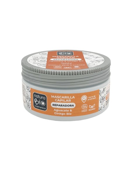 Tratamiento capilar Mascarilla Reparadora aguacate y ginkgo Bio NaturaBIO Cosmetics