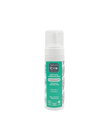 Espuma limpiadora purificante NaturaBIO Cosmetics para rostro