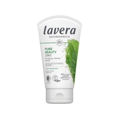 Gel limpiador 3 en 1 pure beauty lavera para limpieza facial