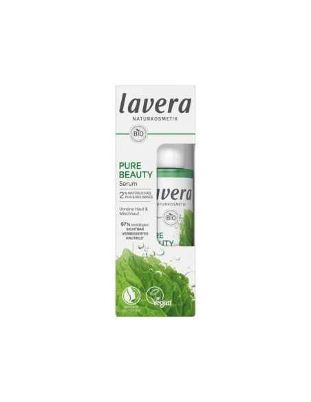Serum facial matificante Pure Beauty Lavera efecto fresco