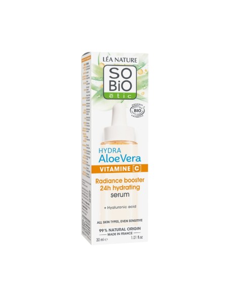 Sérum facial radiante potenciador hidratación SO’BiO