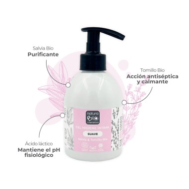 infografía Gel higiene intima salvia & tomillo BIO NaturaBIO Cosmetics