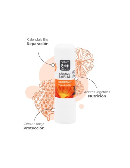 Bàlsam labial nutritiu calèndula vainilla NaturaBIO Cosmetics