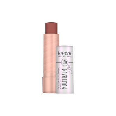Bálsamo multiusos 3 en 1 Sunset Red 01 lavera en formato barra con tapón rosa metalizado