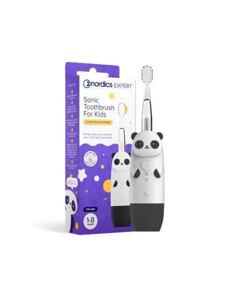 Raspall elèctric sònic infantil panda blanc&negre Nordics