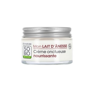 Crema facial rica leche de burra SO’BiO étic en tarro de cristal certificado Bio