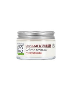 Crema facial hidratante sedosa leche de burra SO’BiO étic con aceite de albaricoque Bio. 2