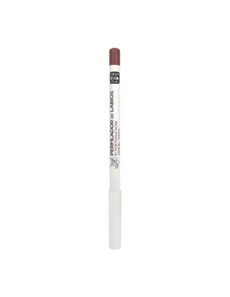 Tono del Perfilador de labios 01 Hortensia nude NaturaBIO Cosmetics, color nude rosado con textura cremosa y acabado natural.