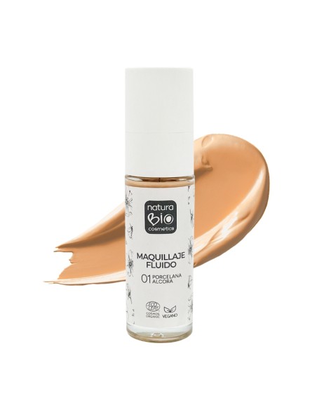 Maquillaje fluido 01 porcelana Alcora NaturaBIO Cosmetics