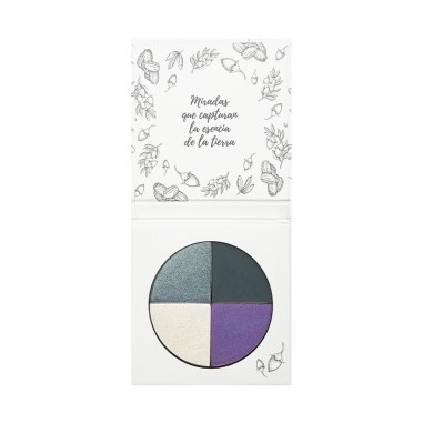 Caja abierta de Sombra ojos 4 colores 01 Gótico Barcelona NaturaBIO Cosmetics