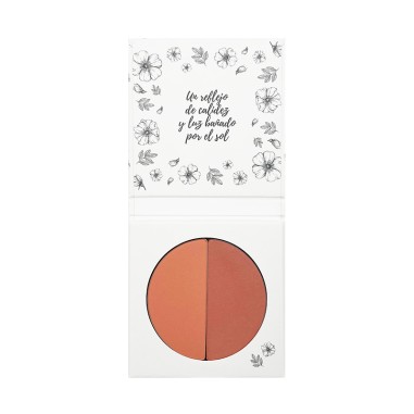 Caja abierta de Colorete dúo 01 Costa Cálida NaturaBIO Cosmetics