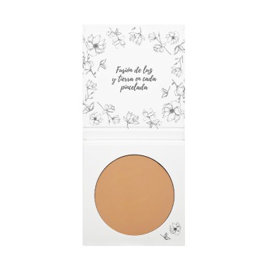 Caja abierta de Maquillaje polvo compacto 01 Arena Algarve NaturaBIO Cosmetics