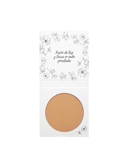 Caja abierta de Maquillaje polvo compacto 01 Arena Algarve NaturaBIO Cosmetics
