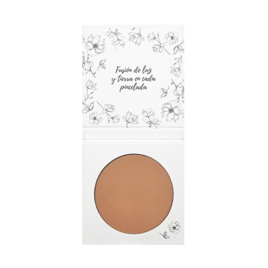 Caja abierta Maquillaje polvo compacto 02 beige Alboraya NaturaBIO Cosmetics