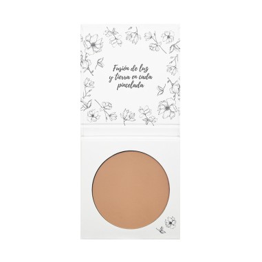 Caja abierta del Maquillaje polvo compacto 03 Terracota La Bisbal NaturaBIO Cosmetics