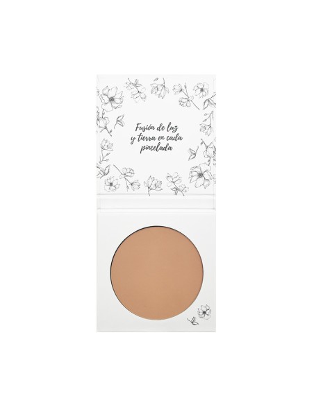 Caja abierta del Maquillaje polvo compacto 03 Terracota La Bisbal NaturaBIO Cosmetics