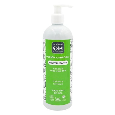 Loción corporal hidrata y revitaliza la piel.