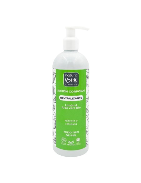 Loción corporal hidrata y revitaliza la piel.