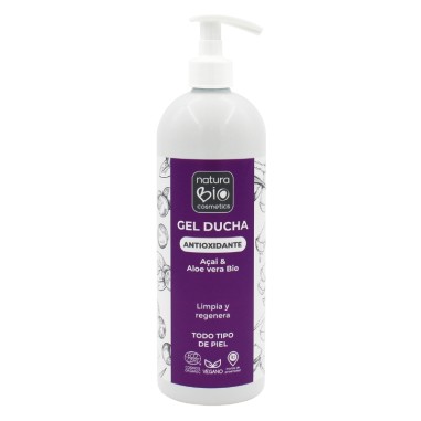 Gel ducha antioxidante aloe & açai de NaturaBIO Cosmetics