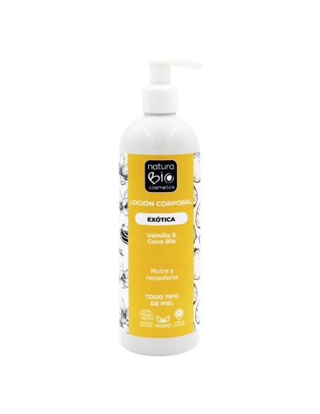 Loción corporal exótica vainilla & coco Bio 500ml NaturaBIO Cosmetics