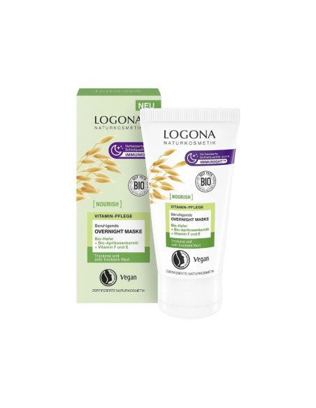 Mascarilla vitamínica calmante nocturna avena Bio Logona