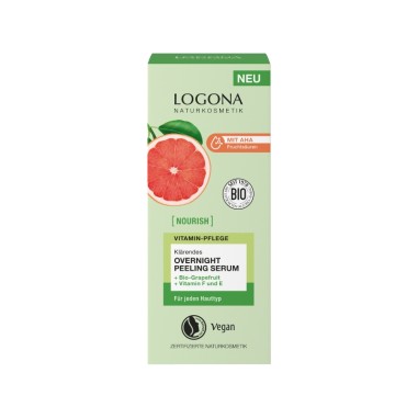 Caja de cartón del Sérum peeling vitamínica Logona