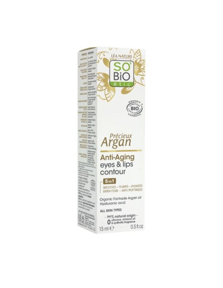 Contorno ojos & labios antiedad ácido hialurónico & Argan Bio So’BiO