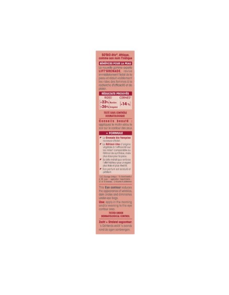 Contorno ojos alisador lift’grenade retinol-like SO’BiO