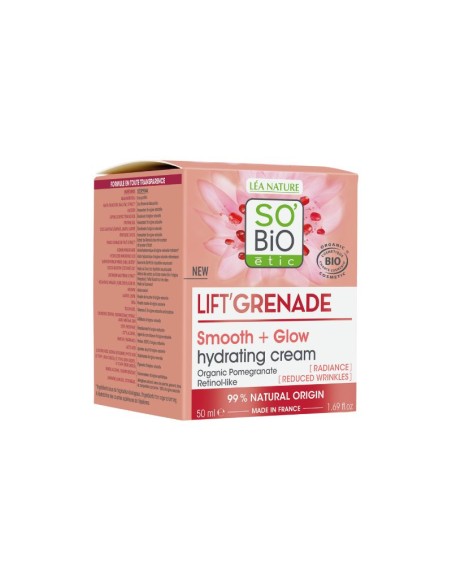 Crema hidratante lift’ grenade retinol-like SO’BiO