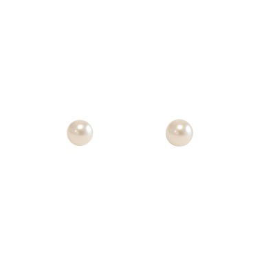 Pendientes perla plana cream Bioetic...