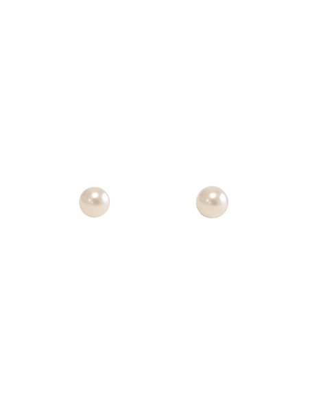 Pendientes perla plana cream Bioetic Bijoux