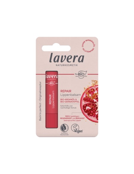 Bálsamo labial Reparador aceite de argan & granada BIO lavera